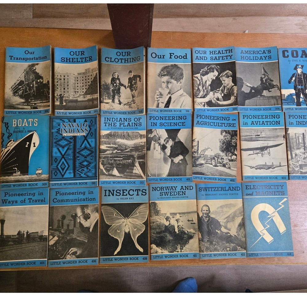 Little Wonder Book Vintage 1950's Educational Lot 20 Books Mid Century Retro